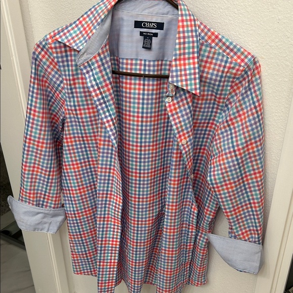 Chaps Red and Blue Plaid Shirt - Picture 1 of 3